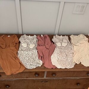 Colored Organics Girl Infant Gown Bundle, 0-3mo